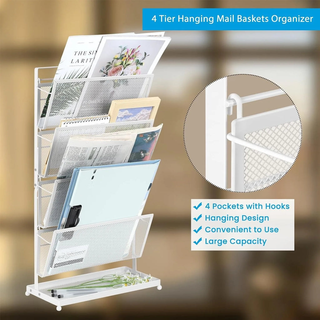4-Tier Metal Mesh Desk Organizer