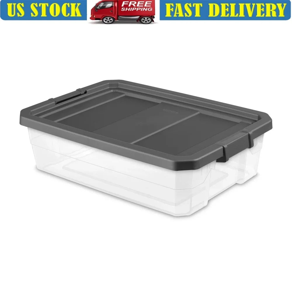 Durable Clear Plastic Stacker Box