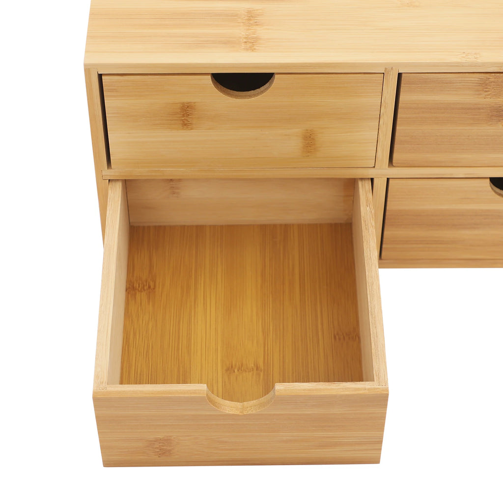 Bamboo 4-Drawer Desktop Organizer