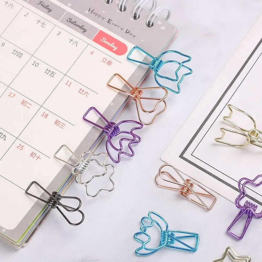 6PCs/Set Hollowed Out Binder Clip