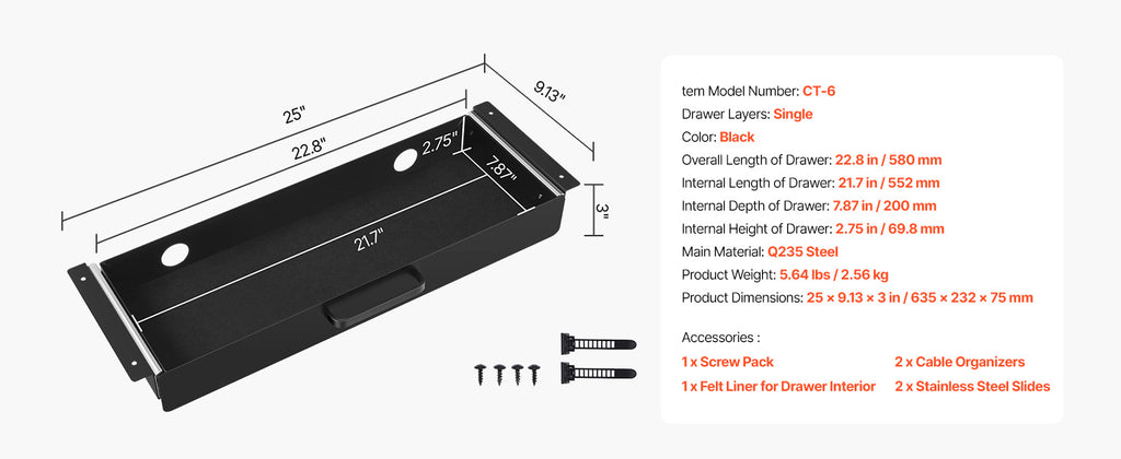  Under Desk Drawer Slide Out 