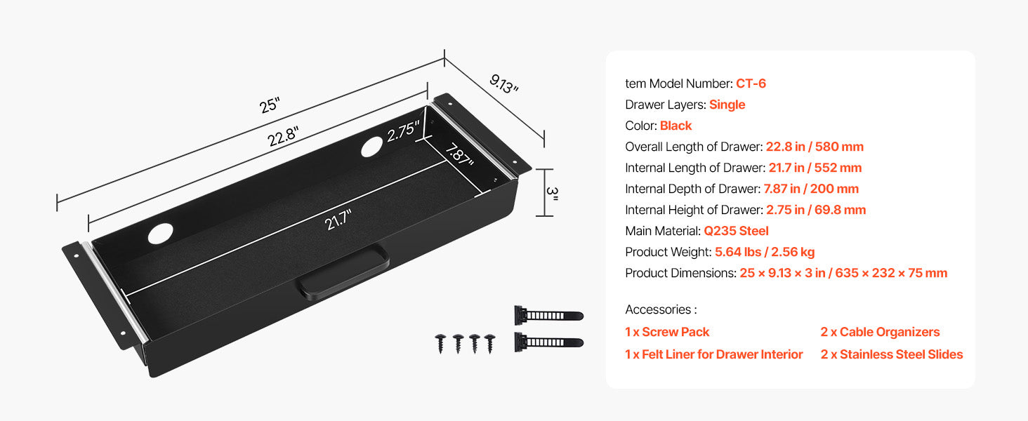  Under Desk Drawer Slide Out 