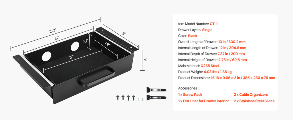 Under Desk Drawer Slide Out 