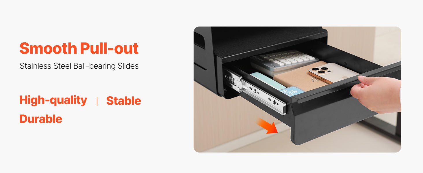 Single/Double Layers Under Desk Drawer 