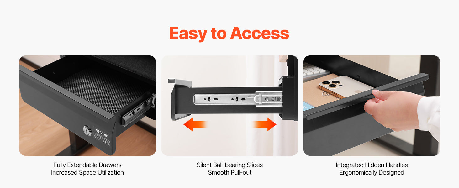 Single/Double Layers Under Desk Drawer 